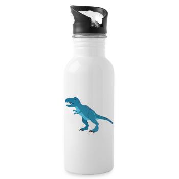 Tyrannosaure rex - Gourde avec paille intégrée - blanc - Droite