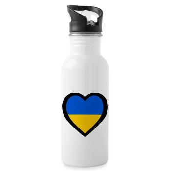 Ukraine - Gourde avec paille intégrée - blanc - Droite