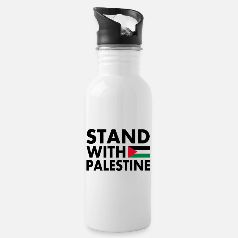 Palestine - Gourde avec paille intégrée - blanc