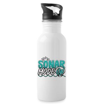 Marine Science Design for an Ocean Student - Water bottle with straw - white - Right