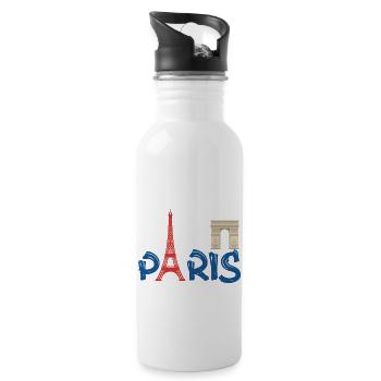 PARIS - Water bottle with straw - white - Right