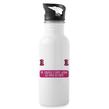 Female Analyst Get It Right The First Time - Water bottle with straw - white - Right