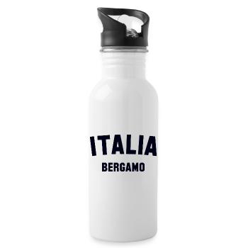 BERGAMO Italia Italien Italy - Trinkflasche mit integriertem Trinkhalm - Weiß - Rechts
