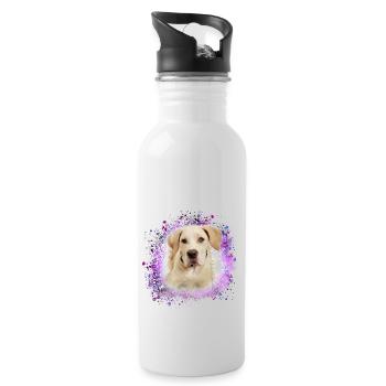 Cane Corso,Dog,Painting,Graffiti,Bulldog - Water bottle with straw - white - Right