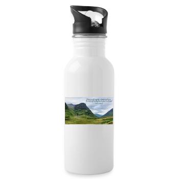 Wherever I wander wherever I rove - Highlands - Trinkflasche mit integriertem Trinkhalm - Weiß - Rechts