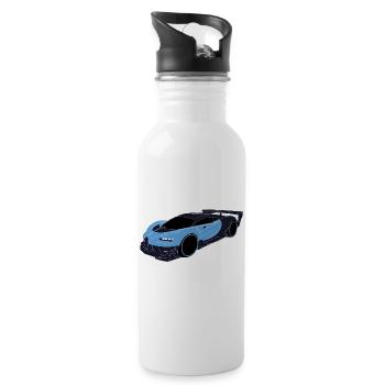Voiture de sport Buga - Gourde avec paille intégrée - blanc - Droite