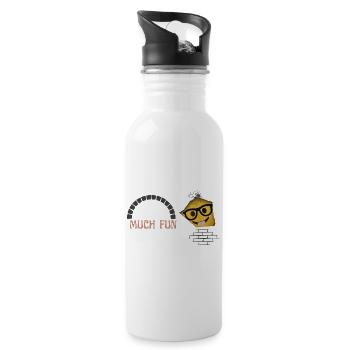 Ich habe jetzt so viel Spaß für dich - Trinkflasche mit integriertem Trinkhalm - Weiß - Rechts
