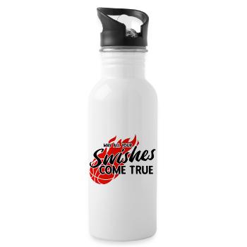 Basketball - Trinkflasche mit integriertem Trinkhalm - Weiß - Rechts
