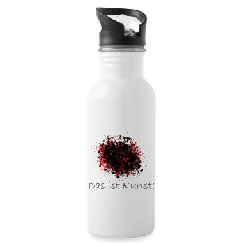 Das ist Kunst! - Trinkflasche mit integriertem Trinkhalm - Weiß - Rechts
