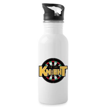 the dart Knight Wurfscheibe - Trinkflasche mit integriertem Trinkhalm - Weiß - Rechts