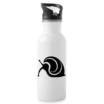 Schnecke - Trinkflasche mit integriertem Trinkhalm - Weiß - Rechts