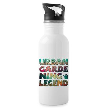 Légende du jardinage urbain - Gourde avec paille intégrée - blanc - Droite