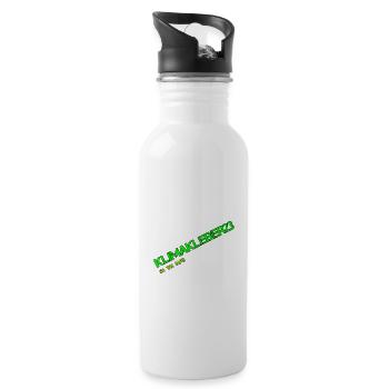 KLIMAKLEBER23 ich war dabei! - Trinkflasche mit integriertem Trinkhalm - Weiß - Rechts
