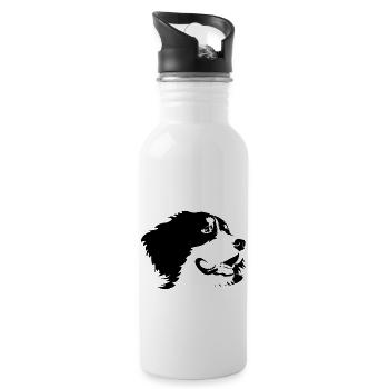 Dog Hund - Trinkflasche mit integriertem Trinkhalm - Weiß - Rechts