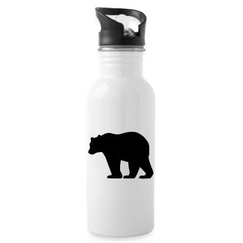 bear - Water bottle with straw - white - Right