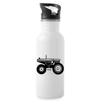 Traktor - Trinkflasche mit integriertem Trinkhalm - Weiß - Rechts