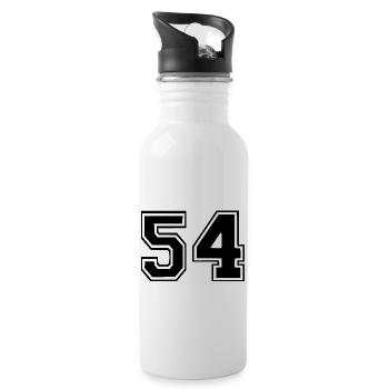 54 - Trinkflasche mit integriertem Trinkhalm - Weiß - Rechts