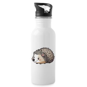 Igel - Trinkflasche mit integriertem Trinkhalm - Weiß - Rechts