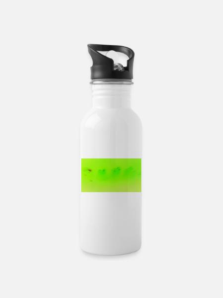 Vert fluo 15 - Gourde avec paille intégrée - blanc