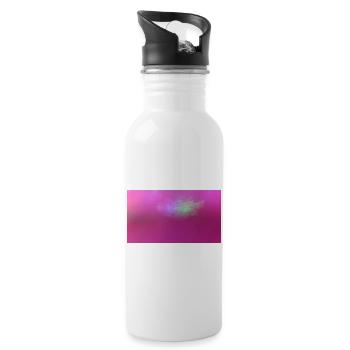 Pink light 25 - Water bottle with straw - white - Right