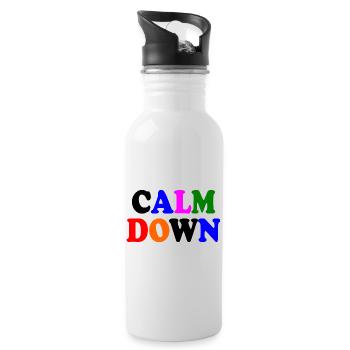 Calm down - Water bottle with straw - white - Right