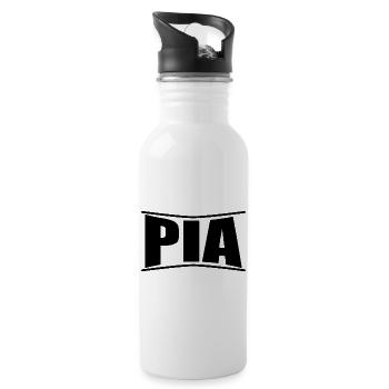 Pia T-Shirt Geschenkidee T-Shirt - Trinkflasche mit integriertem Trinkhalm - Weiß - Rechts