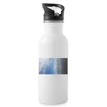 JensJensen - Trinkflasche mit integriertem Trinkhalm - Weiß - Rechts
