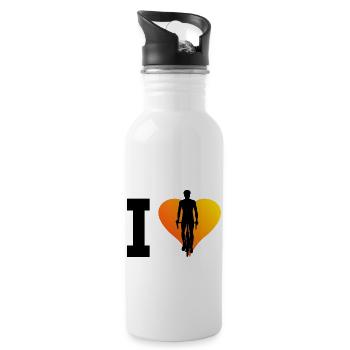 Bicycle Bicycle Cycling Mountain Bike Cycling - Water bottle with straw - white - Right