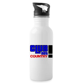 Club not country - Trinkflasche mit integriertem Trinkhalm - Weiß - Rechts