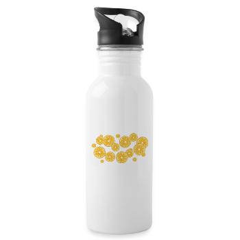 Der Duft der Orangen - Trinkflasche mit integriertem Trinkhalm - Weiß - Rechts