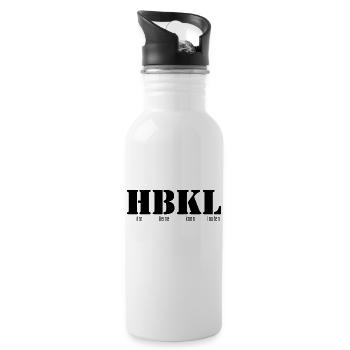 Hat Beine kann laufen - Trinkflasche mit integriertem Trinkhalm - Weiß - Rechts