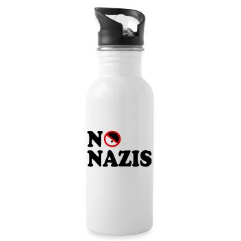 Pas de nazis - Gourde avec paille intégrée - blanc - Droite