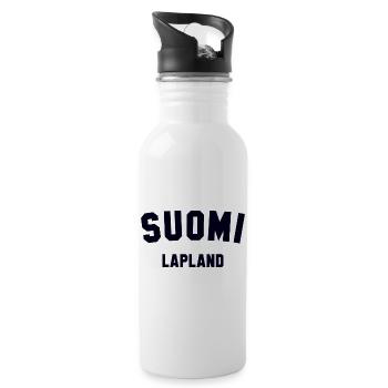LAPLAND Suomi Laponie Finlande - Gourde avec paille intégrée - blanc - Droite