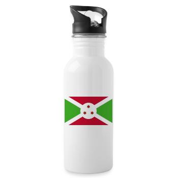 Burundija - Water bottle with straw - white - Right