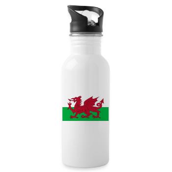 Wales - Water bottle with straw - white - Right