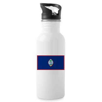 Guam - Water bottle with straw - white - Right