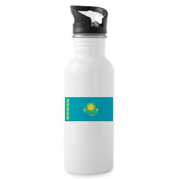 Kazakhstan - Gourde avec paille intégrée - blanc - Droite