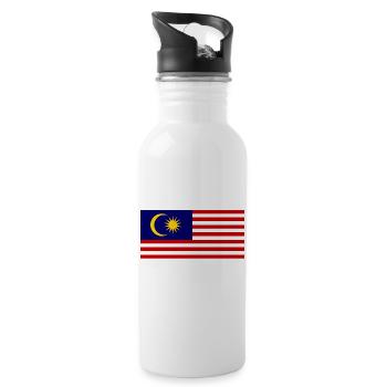 Malaysia - Water bottle with straw - white - Right