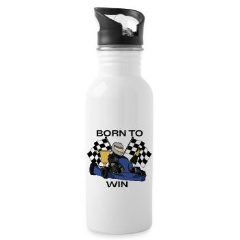 Born to Win - Water bottle with straw - white - Right