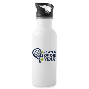 Player of the year 1 - Trinkflasche mit integriertem Trinkhalm - Weiß - Rechts