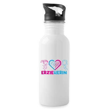 Kindergarten Kindergarten Profession Kindergarten Teacher - Water bottle with straw - white - Right