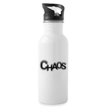 Chad's Groovy Neon Lettering - Water bottle with straw - white - Right