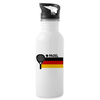 Raquette de padel | Drapeau allemand - Gourde avec paille intégrée - blanc - Droite