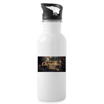 Team Saufnasen Christmas 2025 - Trinkflasche mit integriertem Trinkhalm - Weiß - Rechts