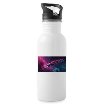 Raumschiff - Trinkflasche mit integriertem Trinkhalm - Weiß - Rechts