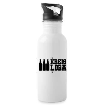 Kreis Liga Bier - Trinkflasche mit integriertem Trinkhalm - Weiß - Rechts