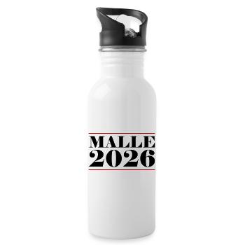 Malle 2026 - Trinkflasche mit integriertem Trinkhalm - Weiß - Rechts