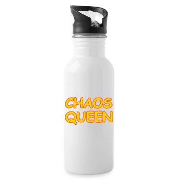 CHAOS QUEEN - Trinkflasche mit integriertem Trinkhalm - Weiß - Rechts