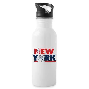 Graphique de la liberté de New York - Gourde avec paille intégrée - blanc - Droite
