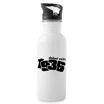 Dabei seit 1936 - Trinkflasche mit integriertem Trinkhalm - Weiß - Rechts